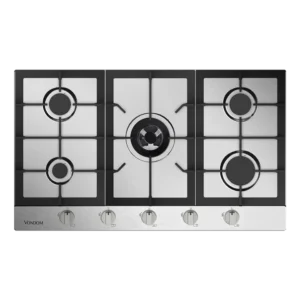 ANAFE A GAS VONDOM ACERO INOXIDABLE 90 CM