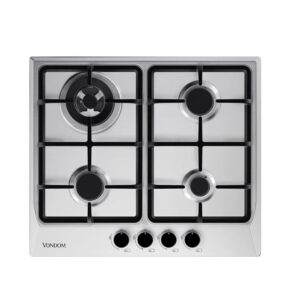 ANAFE A GAS VONDOM EMPOTRABLE ACERO INOXIDABLE 60 CM