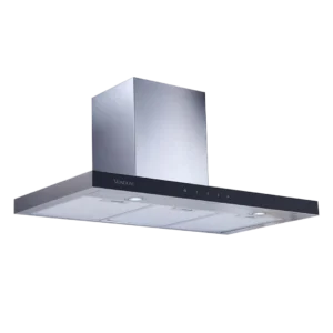 CAMPANA VONDOM DE PARED ACERO INOXIDABLE CON FRENTE NEGRO 90 CM